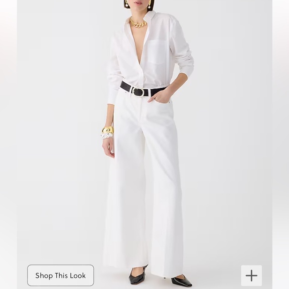 J. Crew Denim - NEW J. Crew High-rise superwide-leg jean in white Size 31 BX951